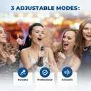 Bluetooth Microphone Wireless Voice Amplifier, Professional Intelligent Noise Cancelling Handheld/Desktop Mic Speaker, 15W Wireless Mic with 3 Sound Effects for Teaching Singing Speaking Karaoke H9