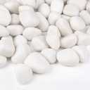 Rahato 30 lbs White Rocks for Landscaping, 1-3 inch Decorative Rocks for Plants Indoor, Large Polished River Rocks for Garden, Outdoor Landscaping, Walkways, Yard, Plants Pots, Vases, Crafts