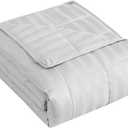 Weighted Blanket for Adult,25lbs Heavy Weighted Blanket 60"x80" Breathable Cooling Summer Blankets, Ultra Soft Cotton Comfort Throw Blanket with Glass Beads for All-Season (Light Grey) (60x80-25lb, Lightgrey)