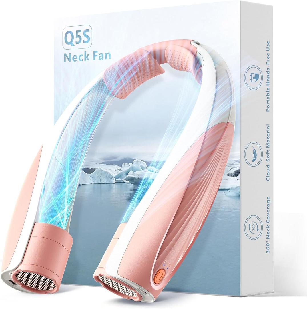 Portable Neck Fan, Max 20H, Rechargeable Personal Fan with 6000mAh Battery, 360 Cooling, 6 Speeds Hands-Free Wearable Fan, Gifts for Men, Women, Travel, World Cup, Outdoor, Medium