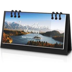 Small Desk Calendar 2026-2027, Bible Mini Desk Calendar (From January 2026 to June 2027) Flip Desktop Standing Calendar, Monthly Planner Cute Calendar, School Home Office Supplies, 6.3" x 3.1"