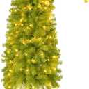 5.5 FT Whimsical Christmas Tree,Table Top Christmas Tree, Christmas Decorations for Home, Office, Party Decoration, 550 Branch Tips/170 Lights/Metal Base, Easy Assembly