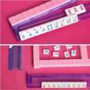 1.2American Mahjong Tile Set, 166 Mahjong Game Set with Pink Color (Tiles Only, No Racks and Other Accessories)