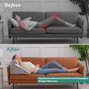 Bedluxe Wedge Pillow Headboard, 3PCS Orthopedic Bed Wedge Pillows Set for After Surgery, Adjustable Pillow Wedge for Acid Reflux&Back Pain Relief, Sleeping, Back Pillow for Bed Sitting Up, White/Grey