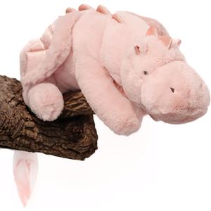 40In 2Lb Weighted Stuffed Animals,Cute Plush Dragon,Weighted Stuff Dinosaur Toy for Kids Adult Gift or Decoration (2lb, Pink)