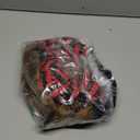 5 Pieces Halloween Pirate Costume Set, Pirate Hat with Dreadlocks Earrings Skull Necklace Eye Patch Large Sash for Men Women (Red and Black)