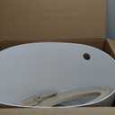 IRIS USA Large Top Entry Cat Litter Box Made in USA, Covered Enclosed Design with Lid, Litter Catching Grooved Top, Scatter Shield, Dog Proof, Scoop Included, Odor Control, Beige/White