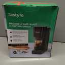 Tastyle Single Serve Coffee Maker Hot and Iced with Bold Brew, Small Coffee Machine for K Cup and Ground, Fits 7.3'' Travel Mug, Brews up to 16 Oz, 5 Cup Sizes, for Office, RV& Hotel, Elegant Black