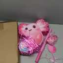 Seematn Axolotl Piata Birthday Party Decorations Animals Piata with a Blindfold, Bat and Confetti for Axolotl Party Favor Birthday Girl Kid Baby Shower Supplies, 15.75 x 12.2 x 2.95 Inch