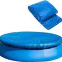 DECOHS 8 Ft Dust Pool Cover Protector-Solar Cover for Round Frame Pools-Pool Cover for Round Inflatable-Pool Cover Protector Heat Retaining Blanket