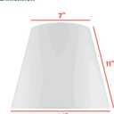 Aspen Creative 33026A, Transitional Pleated Empire Shape Spider Construction Lamp Shade in Rice White, 14" wide (7" x 14" x 11")