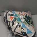 Outdoor Packable Picnic Blanket with Zipper Folds into Tote Bag with Large Storage and Shoulder Strap, Waterproof Sandproof for Lawn Beach Hiking Camping (Colorful 2, Large)