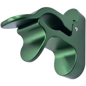 Magnetic Golf Holder Clip for Golf Cart with Hook Design, Aluminum Alloy Golf Cart Hold with Secure Grip & Hook & Loop Strap, Golf Cart Accessories, Ideal Golf Gifts for Men - Green