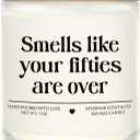 Niyewsor 60th Birthday Gifts for Women Men, Sixty Birthday Candle, 1966 60th Birthday Decorations for Women Men, 60 Year Old Bday Gifts for Friends, Sister, Mom, Dad, Handmade, 7oz