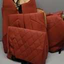 NS YOLO Full Coverage Leather Car Seat Covers Full Set,Waterproof Seat Covers for Cars,SUVs Pick-up Truck, Car Seat Cushion,Car Seat Protector,Wine Red Seat Cover with 5 Seats