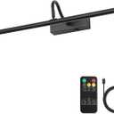 Picture Light,5000mAh Picture Lights for Wall with Remote,23.6 inch Art Light for Paintings, Gallery Lighting for Photo, Mirror, Artwork Frame, Portrait(Black)