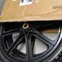 GICOOL 20" Flat Free Tire and Wheel, with 3/4" & 5/8" Bearing, 2.45" Centered Hub, Replacement Wheel For Rubbermaid Wheelbarrow, Garden Yard Cart, 2 Pcs, 20x2.0"d