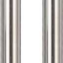 Diig 1ft Stainless Steel Extension Rod For 1-Inch Diameter Rod, Suitable For Extension Of Stainless Steel Splicing Flagpole And Curtain Rod (Silver, 2-Pack)