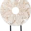 Minimalist Round Statue Above Cabinet Decor Kitchen, Modern Decorative Sculpture Home Decorations for Living Room Coffee Table, Office Decor Items, Center Pieces Decoration (White)