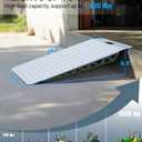 Heavy-Duty Shed Ramp for Riding Mower, Ramps for Sheds Garage Threshold Doorway Lawn Mowers Tractor Snow Blower Wheelchairs Garden Cart, 1500LBs Loading Anti-Slip Punch Plate Ramp - 1 PC