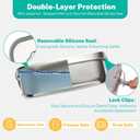 LEEPENK Stainless Steel Bento Box (40oz) with 6oz Condiment Container for Women, Leak Proof Metal Lunch Container with 3 Compartments, Metal Food Storage Lunch box for Work, Travel, Adults