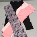 Resinta 5 Packs Toddler and Baby Girls Leggings Pants Full Length Cotton Basic Leggings Stretchy Soft Leggings Tights Pants 4 T