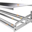 Wall Mount Metal Wall Shelf Kitchen Spice Condiment Racks 304 Stainless Steel fit Storage Rack Bedroom Bathroom Living Room Shelves (Length23.6 width5.9)