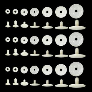 60 Set Plastic Animal Body Joints, 7 Size White Doll Joints for Dolls Bear Making Limbs DIY Crafts