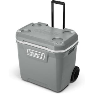 Coleman Classic Series Insulated Portable Rolling Cooler with Wheels, Leak-Resistant Outdoor Hard Cooler Keeps Ice up to 5 Days