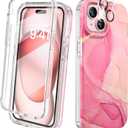 Diaclara Designed for iPhone 15 Case, Full Body Rugged Case with Built-in Touch Sensitive Anti-Scratch Screen Protector, with Camera Lens Protector for iPhone 15 6.1" (Gilt Pink)