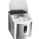 Frigidaire EFIC103-AMZ-SC Counter Top Maker with Over-Sized Ice Bucket, Stainless Steel, Self Cleaning Function, Heavy Duty, Stainless