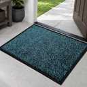 Super Absorbent Front Door Mat, 72" x 48", Non-Slip Washable Indoor Doormats, Low Profile Entryway Rug Outdoor, Dirt Resistant Welcome Mats for Front and Back Door Entrance, Blue