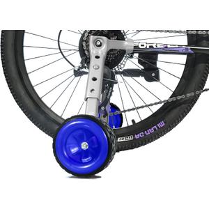 MOSHAY Roll Over Image to Zoom in Bicycle Training Wheels Fits 16 18 20 22 24 inch Variable Bike (blue)