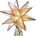 Kurt Adler UL3135 Gold Sputnik Capiz Treetop