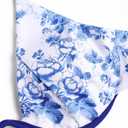 ZAFUL Women's Bikini Sets Ribbed Two Piece Swimsuits Underwire Adjustable Back Clasp Bathing Suit Side Tie Thong Swimwear, S