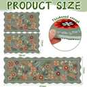 Tinideya Floral Kitchen Rug Set of 3 Boho Farmhouse Area Rugs Sage Green Washable Door Mat for Entryway Kitchen Floor Bathroom Laundry Front Porch Decor 17"x47"+17"x29"(Green)