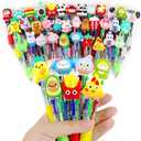 35 Pack Mini Multicolor Pens in One 4-in-1 Fun Pens for Kids Cute Ballpoint Pen Bulk for Birthdays and Children's Parties Fun Gifts Assorted Ink Kawaii Pen