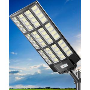 10000W Solar Street Lights Outdoor: Commercial Solar Parking Lot Lights with Motion Sensor and Remote Control, IP66 Waterproof, Wide Angle Dusk to Dawn Outdoor Lighting, Large Dimension