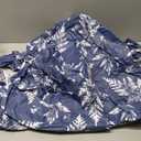 Pioggia Round Vinyl Tablecloth with Flannel Backed Waterproof Oil-Proof PVC Table Cloth Wipeable Spill-Proof Plastic Table Cover for Indoor and Outdoor (Blue)