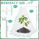 20 Packs 12"x 8" Garden Cloches for Plants,Plant Protectors from Animals,Plant Cages for Outdoor Plants,Plant Covers from Animals,Chicken Wire Cloche with Stakes for Protect Plants,Seedling,Vegetables