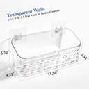 Bath Toy Storage 2 Packs, Large Bath Toy Holder, Quick Dry Bathtub Toys Organizer, Shower Caddy Shower Organizer for Bathroom Storage, No Drill Shelves Basket, Drainable, Clear White