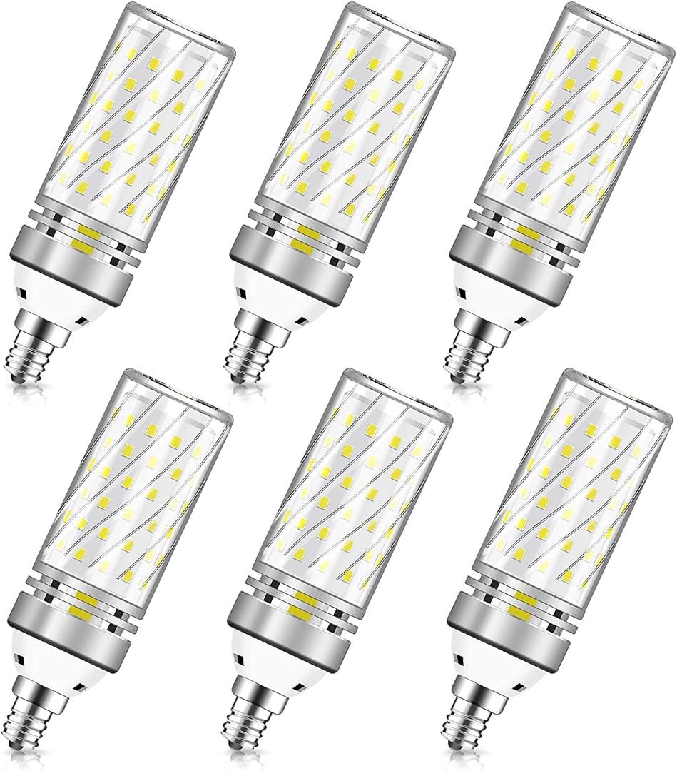 inShareplus LED Light Bulb, 16W E12 Base, 1500LM 120W Equivalent, Non-Dimmable, Nature White 4000K, 6Pack