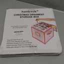 Sattiyrch Plastic Christmas Ornament Storage Box with Trays,Customizable Dividers, Dust-Proof Durable Ornament Organizer Holder,Christmas Storage Containers,Holds 64 x 3 Ornaments