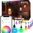 Nanoleaf Essentials Matter Smart Multicolor Outdoor String Lights, 60 Bulbs