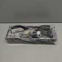 Cable Management, 25'' Cable Management Under Desk No Drill, Metal Cord Organizer with Clamp for Standing Desk, Cable Organizer for Home Office, Black (25'' (1 Pack))