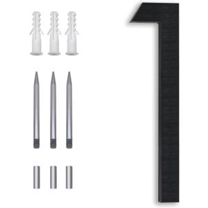 House Numbers for Outside 8 Inch Number 1, Easy to See from Street, Floating/Standoff Mount, Metal, Modern Design for Front Door, Garage, Mailbox, Gate, Street-Facing Door