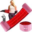 Lifepro Red Light Therapy Belt  Infrared Red Light Therapy for Body, Back Pain and Shoulder - 660nm & 850nm Near Infrared Heating Pad  Adjustable & Portable for Wellness & Relaxation (Pink)