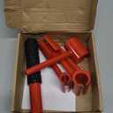 ASIEIT 4 in 1 Door Hinge Adjustment Tool, Multi-Size Hinge Gap Adjustment Wrench Tool Set for Round Bolt Standard Gauge 0.53-0.97 Inch, Stainless Steel Hinge Wrench with Rubber Handle for Repair