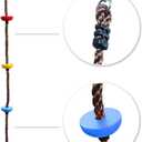 6.56ft Climbing Rope Swing with Treads Climbing Rope Plate Swing Hanging Swing Ninja Rope Accessories