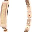 Smart Bracelet Fitness Tracker Heart Rate Monitor Sleep Tracker Step Counter Calories Pedometer Activity Tracker Remote Camera Dress Health Wristband for Women Ladies (Gold)